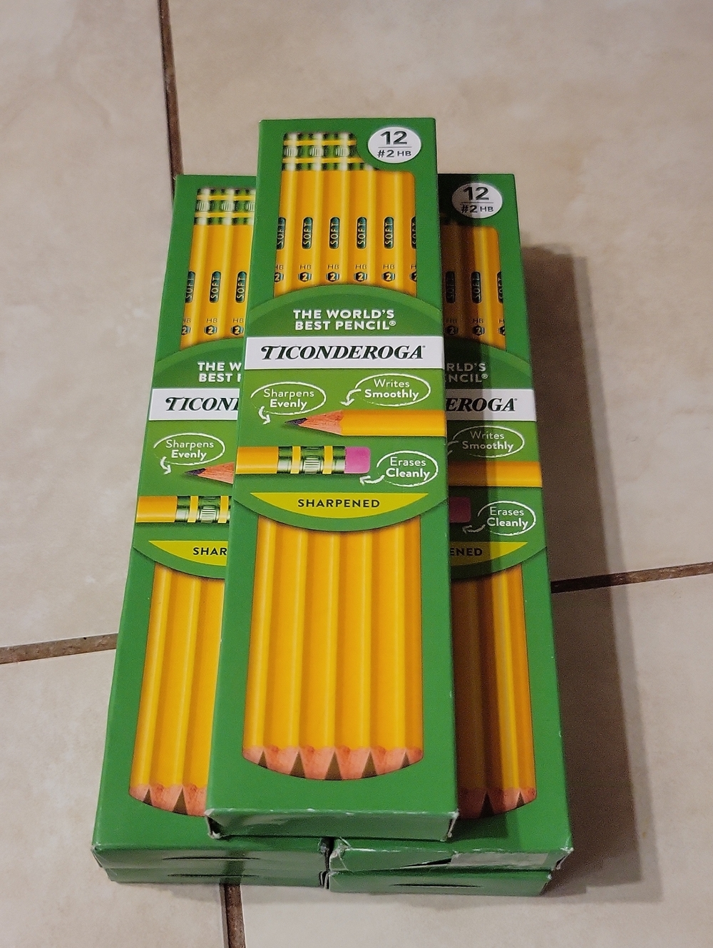 60 Ticonderoga #2 HB Pencils